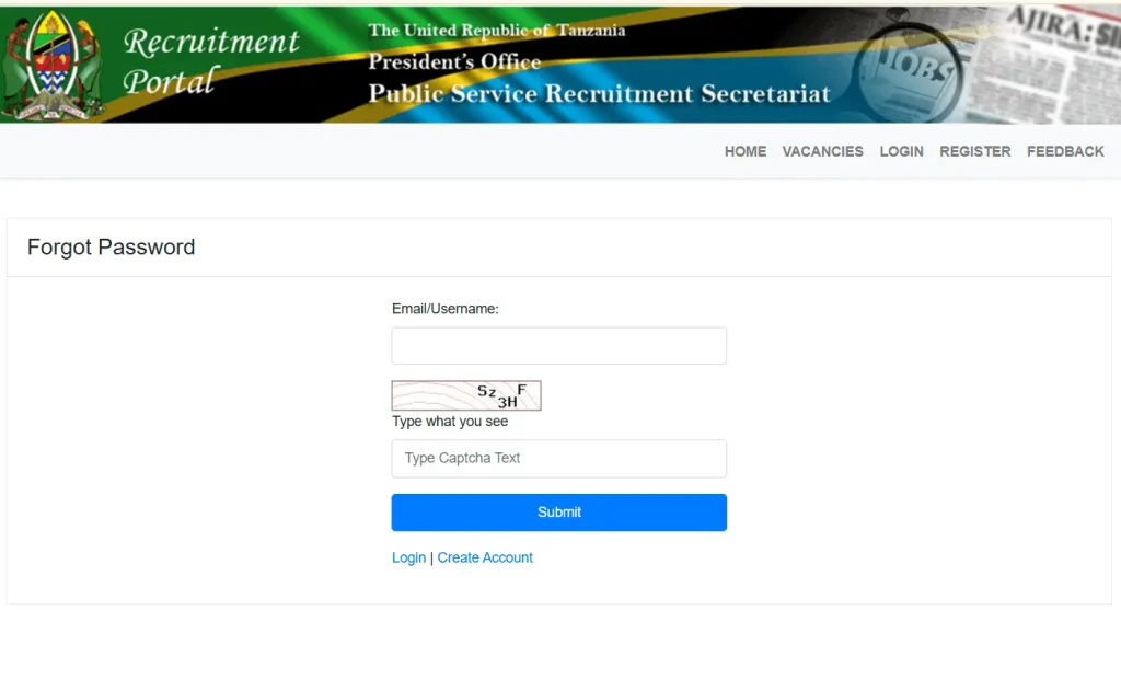 How to Recover the Password of the Ajira Portal Login