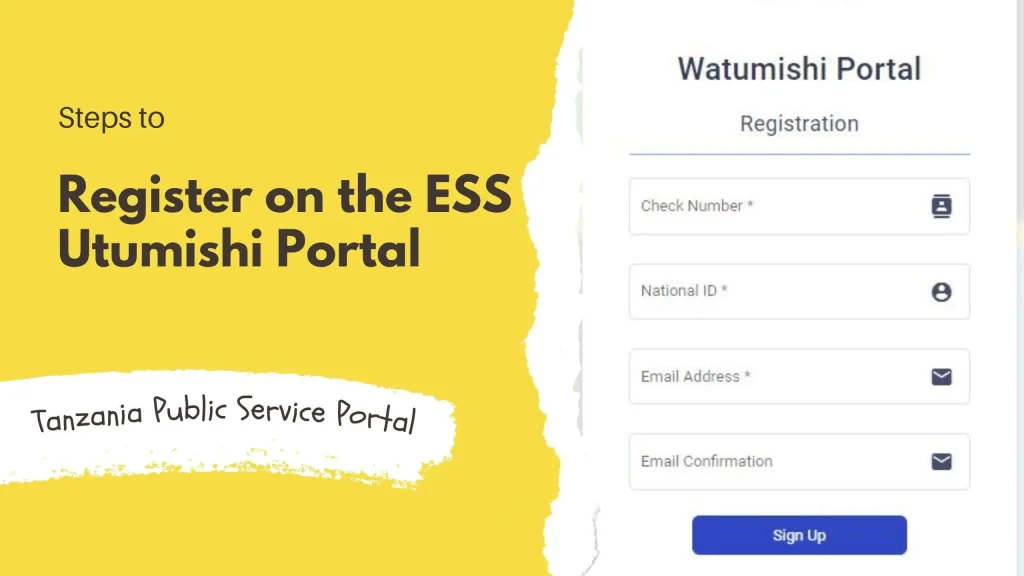 How to Register on the ESS Utumishi Portal