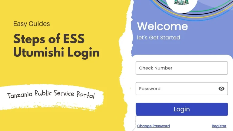 Steps to log in to ESS Utumishi Portal