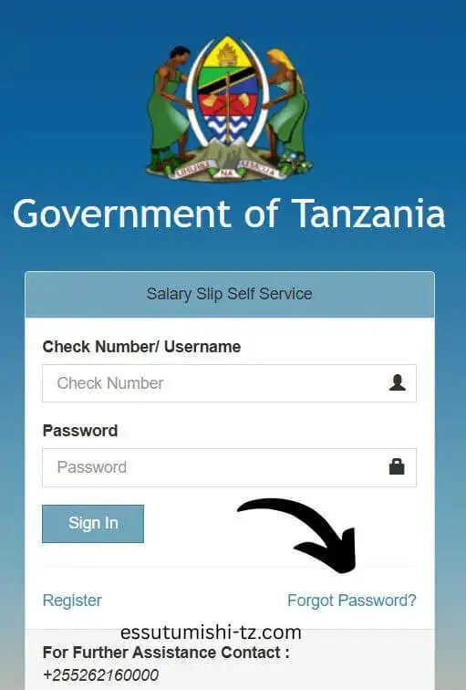 see an option for “Forget Password